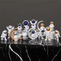4 Pcs Astronaut Figure Statue Figurine Spaceman Sculpture Educational Toy Desktop Home Decoration Astronaut Model Blue. 