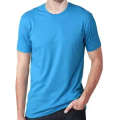 Sky Blue Solid T-shirt For Men.