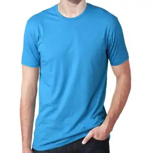 Sky Blue Solid T-shirt For Men