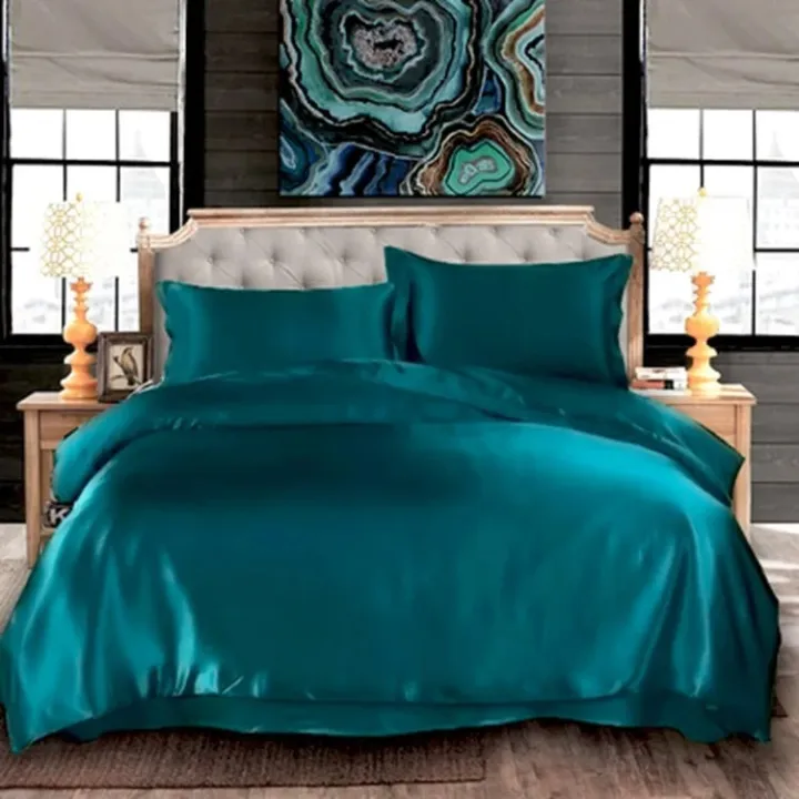 Sumptuous%20Slumber:%203-Piece%20Silk%20Fitted%20Sheet%20&%20Pillowcases%20for%20Cozy%20Nights%20-%20Image%203