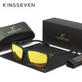 KINGSEVEN New Fashion Sunglasses For Men Polarized UV400 Protect Glasses Night Vision Lens Outdoor Sports Anti-slip Eyewear2024. 
