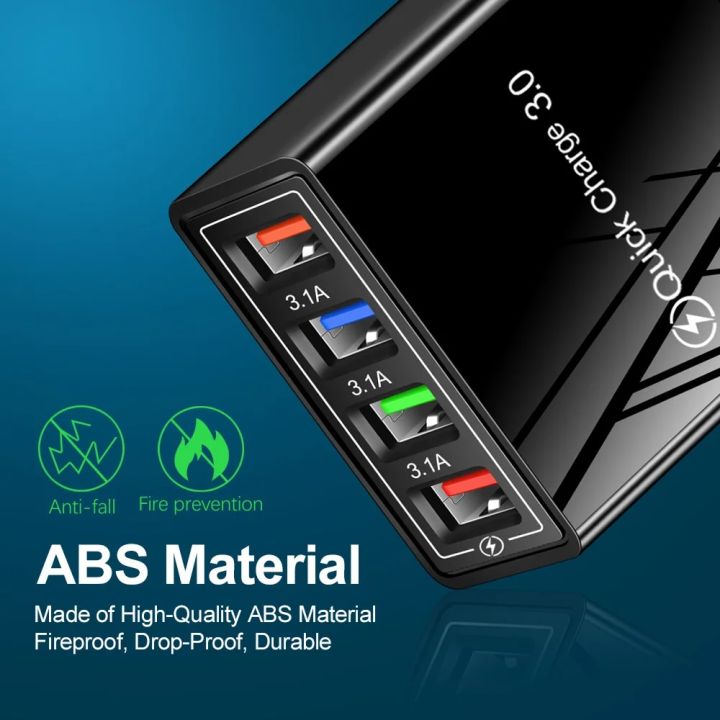 QC3.0%20Quick%20Charger%204%20Port%20USB%20Charger%20Wall%20Mobile%20Charger%20Fast%20Charger%20For%20IPhone%2011%20Samsung%20S9%20Huawei%20Xiaomi%20Power%20Adapter%20-%20Image%203