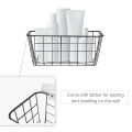 Migeet Iron Storage Basket Wall Mounted Storage Organizer Wire Hanging Basket Bathroom Shelf for Bedroom Bathroom Laundry Room.
