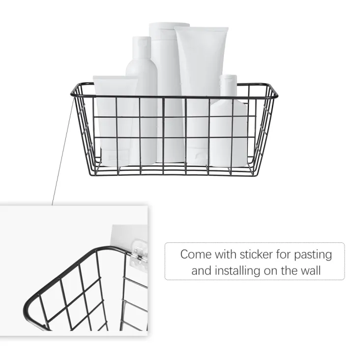 Migeet%20Iron%20Storage%20Basket%20Wall%20Mounted%20Storage%20Organizer%20Wire%20Hanging%20Basket%20Bathroom%20Shelf%20for%20Bedroom%20Bathroom%20Laundry%20Room%20-%20Image%205