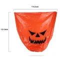 Pumpkin Leaf Bag Horror Expression Large Capacity Multi-purpose Thicker Strong Add Atmosphere Tear-resistant Halloween Outdoor Party Pumpkin Leaf Trash Bag for Party. 