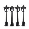 4pcs Mini Street Light Model Post Lights Miniature Street Light DIY Dollhouse Miniature Street Lamp Miniature Artificial Creative Dollhouse Street Light DIY Home Decoration. 