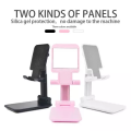 Foldable Portable Desktop Stand Adjustable Height And Angle Phone Holder - White - Mobile Stand. 