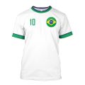 Brazil Jersey Men's T-shirt Brazilian Flag Selection Football Team Shirt O-Neck Oversized Cotton Short Sleeve Men's Clothing Top. 
