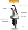 Rubber Olive Oil Free Flow Dispensers Caps for Bottle Pourers (Black, Silver), Set of 2. 