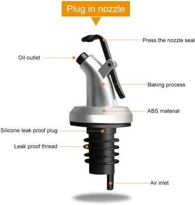 Rubber%20Olive%20Oil%20Free%20Flow%20Dispensers%20Caps%20for%20Bottle%20Pourers%20(Black,%20Silver),%20Set%20of%202%20-%20Image%204