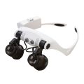 rtable 10X/15X/20X/25X Head Wearing Magnifier Double Eye Magnifying Glasses with LED Light,Jewelry Appraisal Watch Repair Tool.