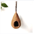 NEW BIG Hanging Babui Pakhir Basha with Birds & Plastic Plant – Natural Look Bird Nest Décor 15" Home & Garden Decoration. 
