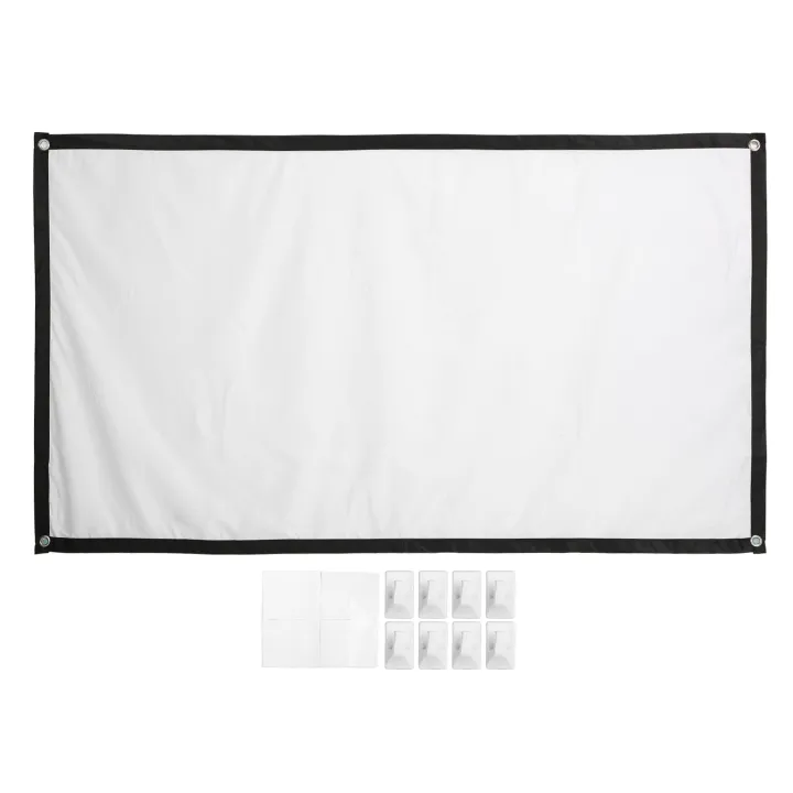 Projector%20Movie%20Screen,%20Flexible%20Projection%20Screen%20Cloth%20100%20Inch%20HD%20180%20Degree%20Viewing%20Angle%20for%20Video%20for%20Outdoor%20-%20Image%203