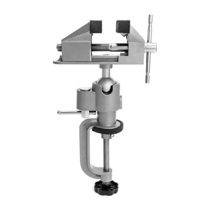 Universal Table Vise with 360 degrees Swiveling Head Clamp for Crafting Painting Sculpting Electronics Soldering 3-inch Rotatable Tabletop Clamp Vice