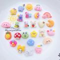 3d Water Cup Stickers 4pcs Cute Cartoon Thermos Cup Water Bottle Stickers Three-dimensional Resin Accessories Diy Mobile Phone Sticker* 1 bag.