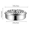 Stainless Steel Holder for Mosquito Coils, Fireproof Spiral Container. 