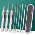 Blackhead Acne Pimple Remover Tool Facial Skin Care Products Kit Pinzas Para Espinillas Black Head Removal Tweezers Face Cleaner. 
