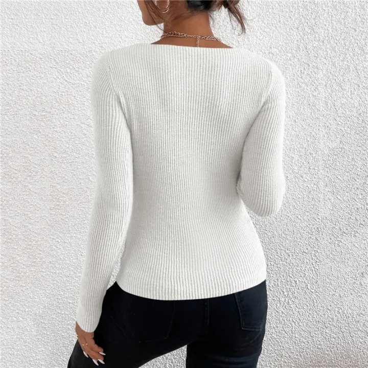WEIRDO%20Autumn%20Winter%20Women%20Solid%20Rib%20Knit%20V%20Neck%20Stripe%20Pull%20Sweater%20Femme%20Y2k%20Long%20Sleeve%20Pullover%20Jersey%20Tops%20Fashion%20Clothes%20-%20Image%208