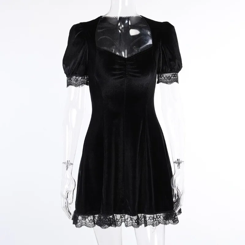 princess polly baby blue dress Elsa Mini Dress Black main image 1
