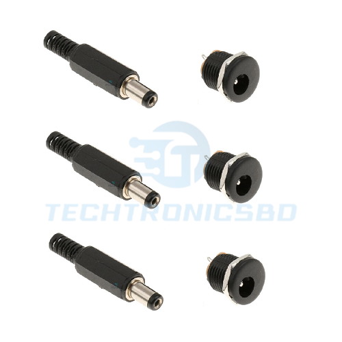 Jack Dc Arduino 3 Sets Male & Female DC Power Jack & Socket Combo | 5.5×2.1mm Connector ...