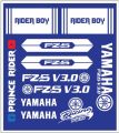 YAMAHA bike all sticker | bike modify sticker | YAMAHA FZS V3 sticker | Bike full set Sticker- ( Waterproof & Premium quality) | customize sticker | custom sticker for bike..car modified sticker for bike.
