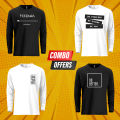 Random 4pcs Combo Long Sleeve T-Shirt || Stock Clearance Offer || Save 1200tk. 