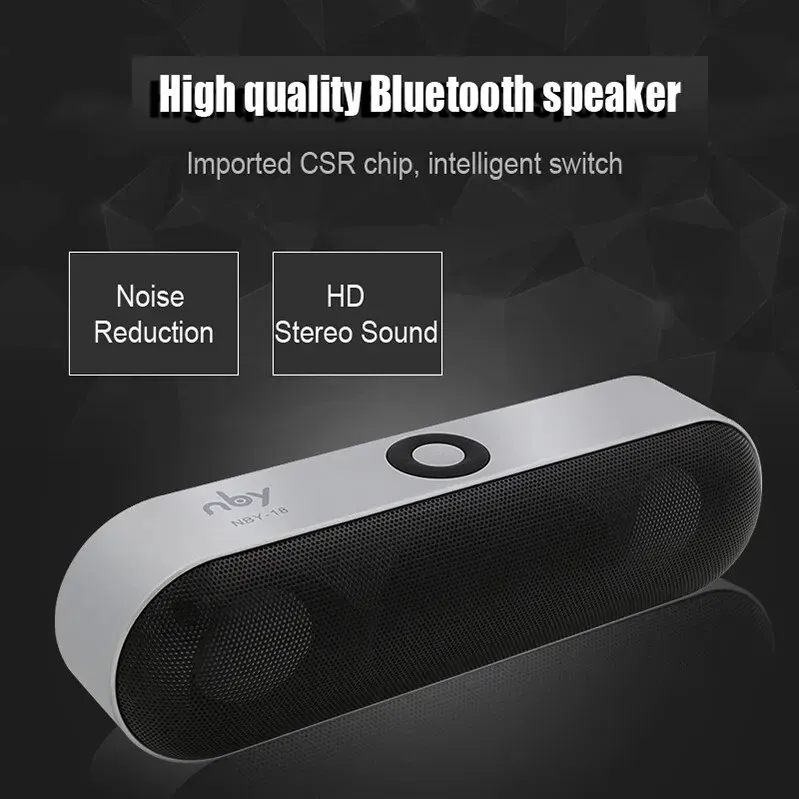 NBY 18 Portable Bluetooth Speaker Mini Wireless Speakers 3D Stereo