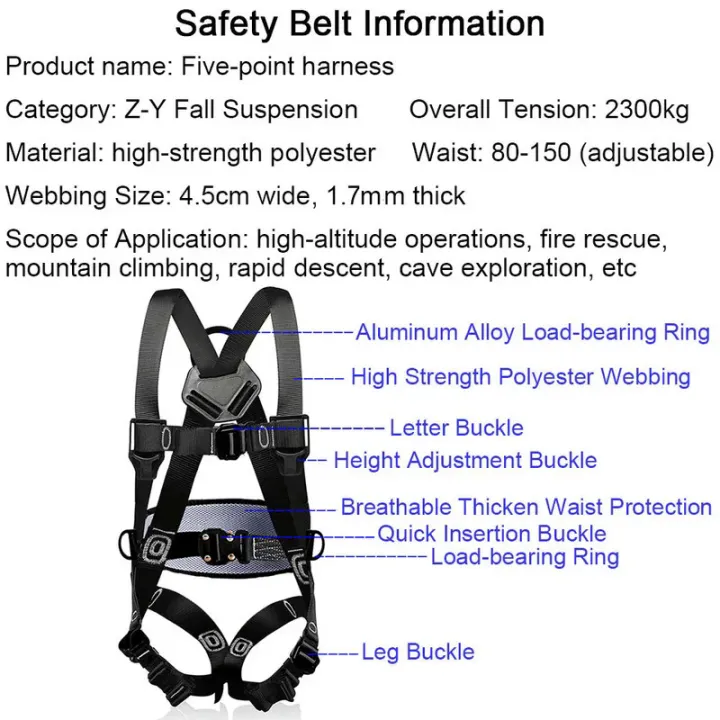 Five-point%20Aerial%20Work%20Safety%20Belt%20Full%20Body%20Harness%20Outdoor%20Rock%20Climbing%20Training%20Electrician%20Anti-fall%20Protection%20Equipment%20-%20Image%202