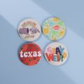 44mm Cartoon Funny Animal round RED SEAL Pin Button Cute Mushroom Bee Cat Brooch Badge Lapel Pin Clothing Ornament Gift. 