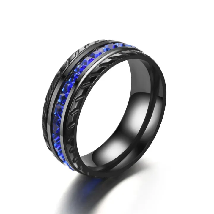 SHOUMAN%20Black%208mm%20Wheel%20Shape%20Luxury%20Blue%20Zircon%20Titanium%20Steel%20Wedding%20Band%20Ring%20for%20Men%20Women%20Lover%20Wedding%20Charm%20Jewelry%20BruberryBe%20-%20Image%207