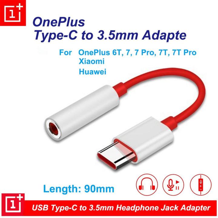 Type C To Earphone Jack Adapter Aux Audio For one plus