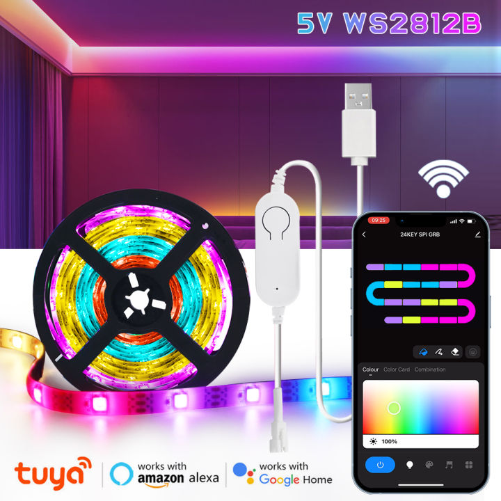 Tuya WiFi 5V USB Dream Color LED Strip Light Waterproof
