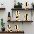 Italy Little Golden Man Table Lamp Living Room Bedside Children's Room Art Decor Night Light Creative Coffee Shop Bar Desk Lamps. 