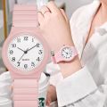 【Exclusive Offer】Fashion Women Quartz Watch Student Wrist Watches Simple Silicone Strap Watch for Women.
