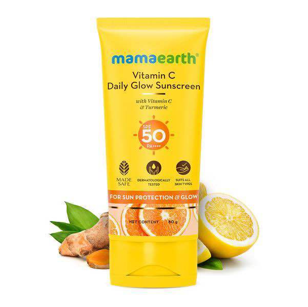 Mamaearth Vitamin C Daily Glow Sunscreen For All Skin Type - 50 g