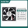 Gdstime DC 5V 12V 24V 48V 8cm 80mm Brushless Computer Case PC CPU Cooling Fan 8025 Axial Cooler Fan 80mmx80mmx25mm Radiator Fan.