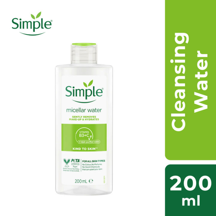 Simple Micellar Water Gently Removes Make Up & Hydrates - 2000ml