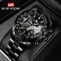 LooKeo mall Men Fashion Watch Stainless Steel Quartz Watch Waterproof Luxury Men Business Quartz WristWatch for Boys & Man New Fashion Sports Strap Wristwatches. 