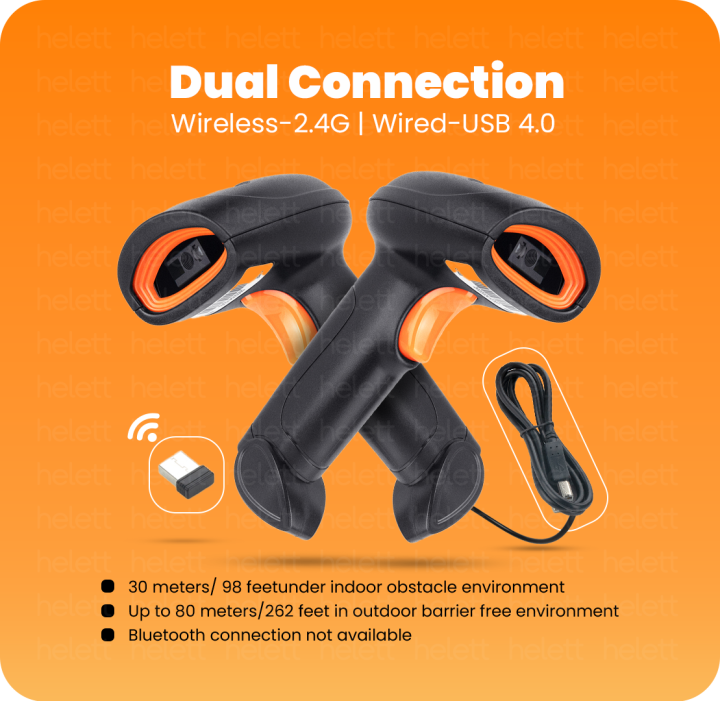 Helett%C2%AE%20HT20%20Wireless%202.4GHz%202D%20&%201D%20Barcode%20Scanner(QR%20Code%20&%20Barcode)Wireless%20&Wired(Charging%20Battery)Connectivity%20%7CInduction%20Scanning%7CIdeal%20for%20Retail%20Shop%20&%20Supermarket%7CStrong%20ABS%20-%20Image%203