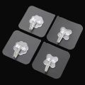Transparent Adhesive Sticker Abs Plastic + Steel Hook Hanger, For Home.