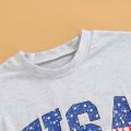 Emmababy-Toddler Baby Boys Casual Romper, Stripe Star Letter Printed Short Sleeve Round Neck Triangle Bodysuit. 