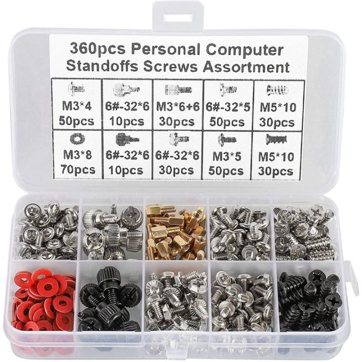 360PCS%20Personal%20Computer%20Screw,Pc%20Case%20Screws,Motherboard%20Standoffs%20for%20Hard%20Drive%20Pc%20Case%20Motherboard%20Graphic%20-%20Image%202