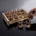 Heavy Base Square Shot Small Glass Set of 12 ,welcome Drink Tequila Shot Glasses, 60 ML Crystal Glass Transparent -12 pcs.
