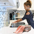5/10/20 microfiber towels absorbent kitchen cleaning cloth non-stick oil dish towel dishcloth tableware household cleaning towel.