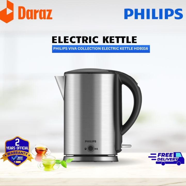 Philips Viva Collection Electric Kettle HD9316- Safe & Easy Boiling