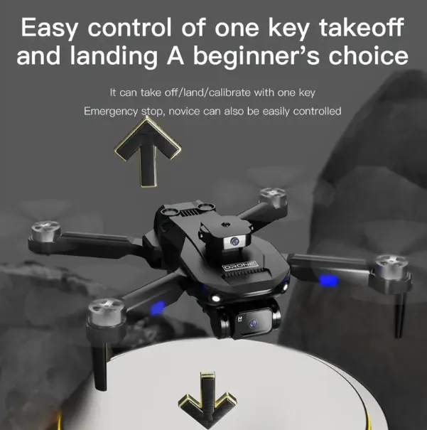 F196 Foldable Drone With Dual HD Electric Cameras, 360° Obstacle