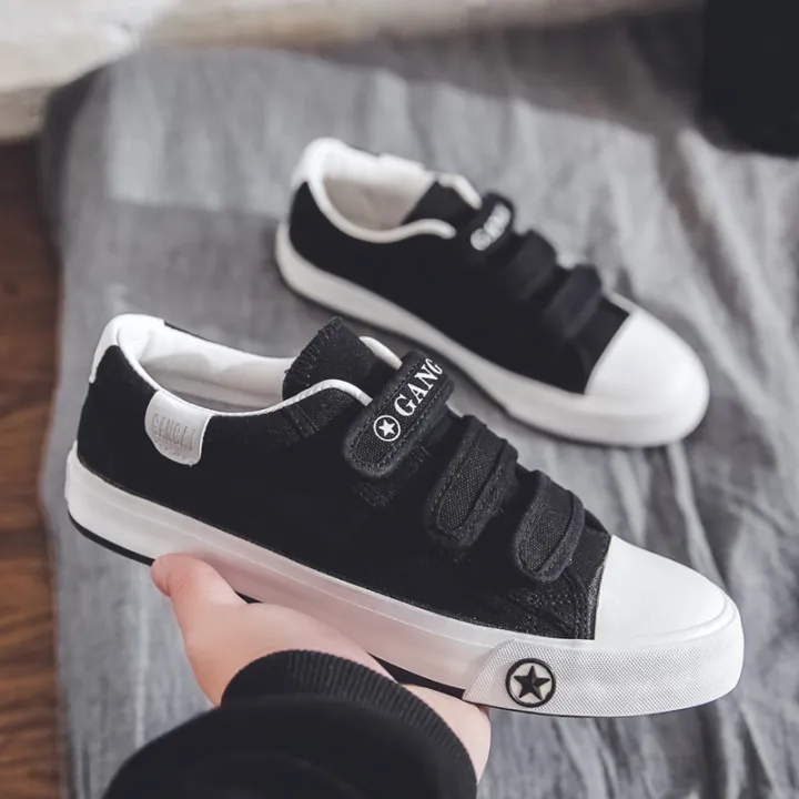 Canvas%20shoes%20men's%20velcro%20collegiate%20style%20small%20white%20shoes%20new%20couple%20board%20shoes%20junior%20high%20school%20students%20casual%20shoes%20for%20middle%20and%20older%20children%20-%20Image%203