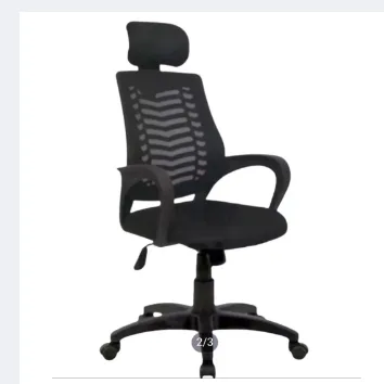 FN-EC-07p%20Black%20Smart%20Office%20Revolving%20Chair%20with%20Headrest%20(V%20Mesh%20Plastic%20Base)%20-%20Image%202