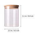 10Pcs Bamboo Wood Lid Glass Jar Airtight Canister Kitchen Storage Bottles Jars Food Container Tea Coffee Beans Candy Jar. 