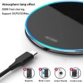 50W Wireless Charger Pad for Samsung S23 S22 Ultra Note10 iPhone 12 13 14 Pro Max Phone Charger Induction Fast Charging Station.
